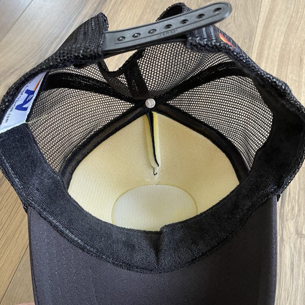 Aviator Nation Smiley Face Snapback Mesh Back Trucker Hat Black Yellow EUC - Picture 9 of 9